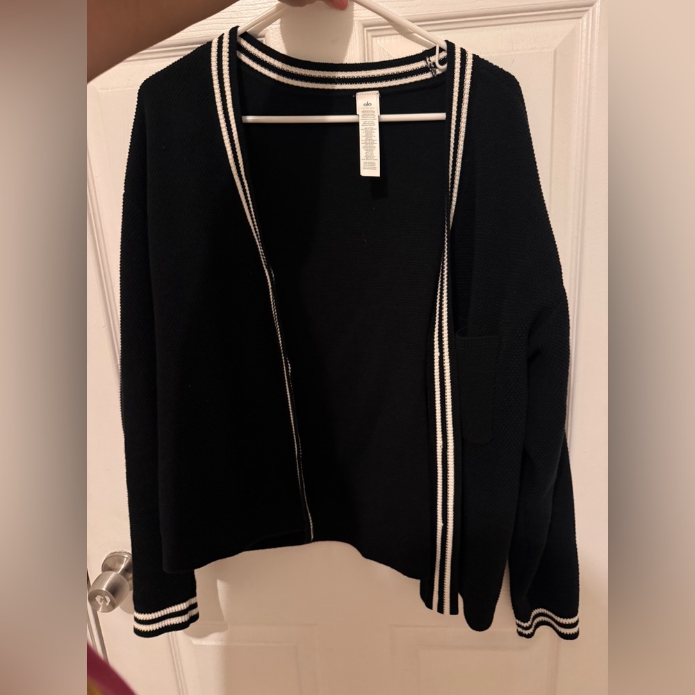 Alo Tennis Club Sweater Knit Cardigan- XS